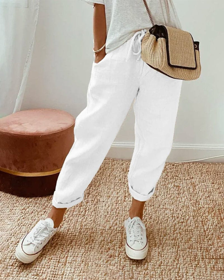Christine™|Pantalon en lin respirant, élégant et décontracté.