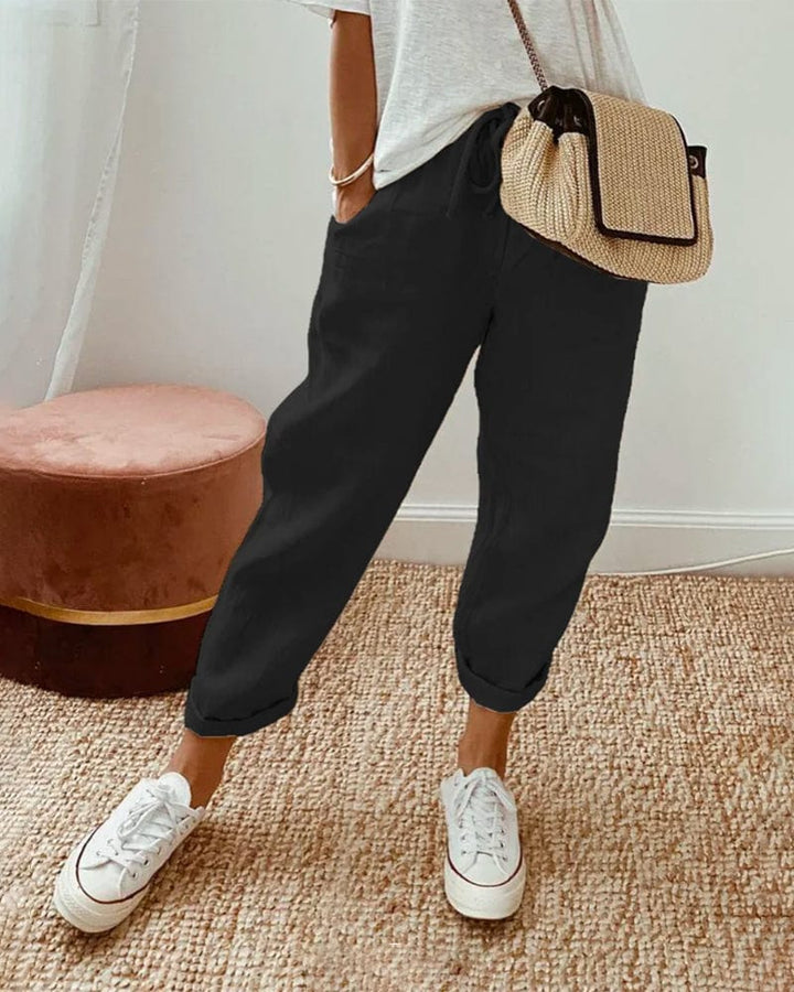 Christine™|Pantalon en lin respirant, élégant et décontracté.