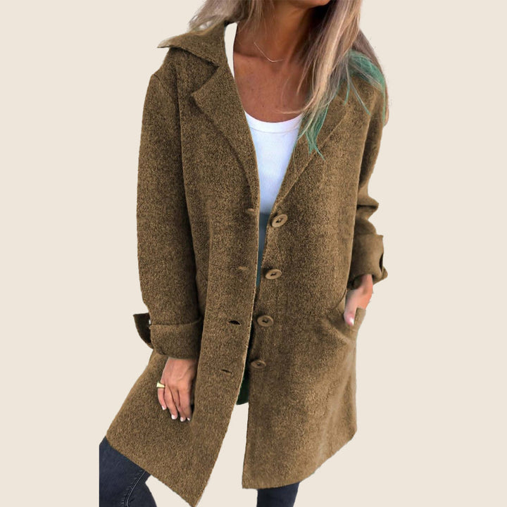 Myriam™|Manteau Casual Monopette avec Revers