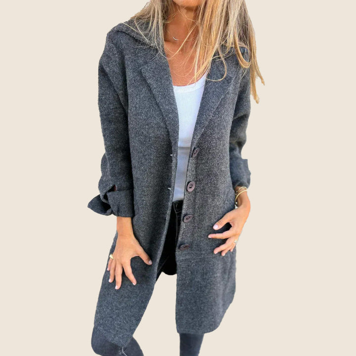 Myriam™|Manteau Casual Monopette avec Revers