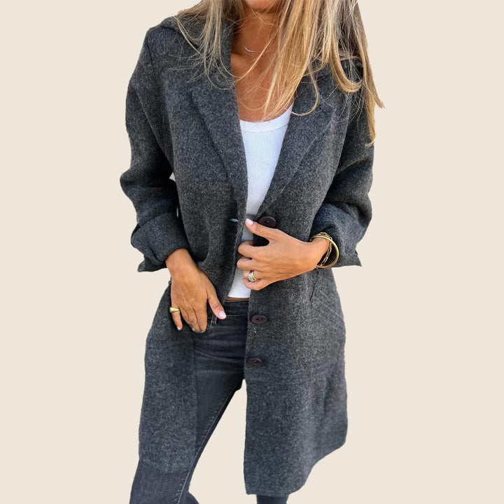 Myriam™|Manteau Casual Monopette avec Revers