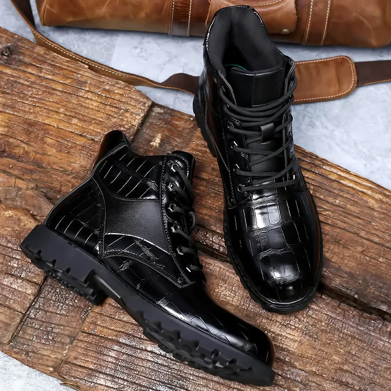 Deston™|Botte en cuir de crocodile