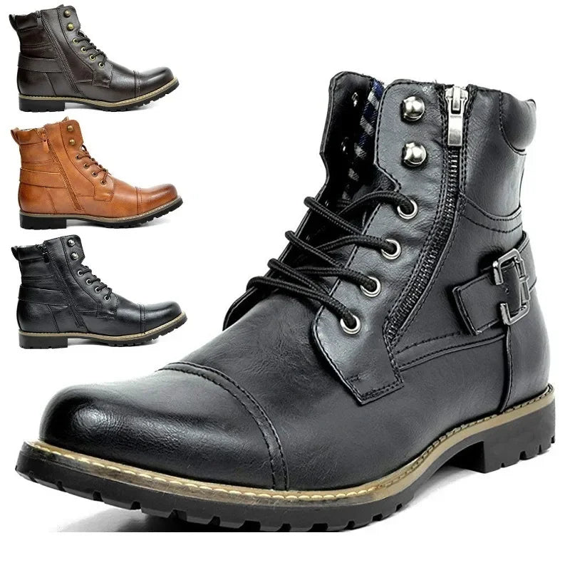 Damien™|bottes à lacets en cuir