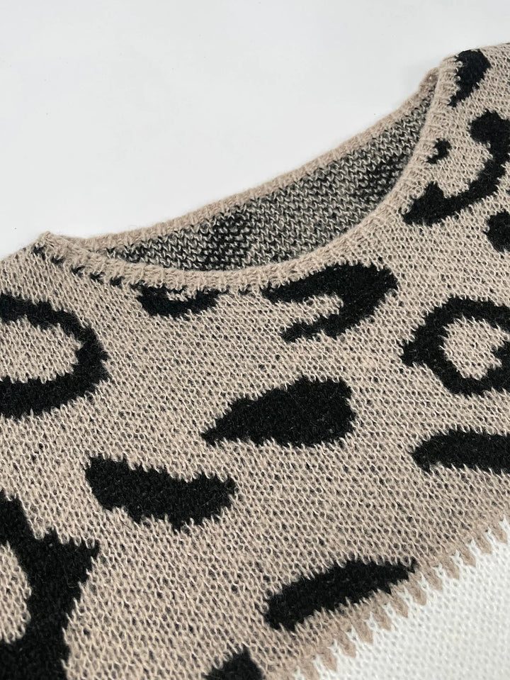 Brigitte™|Pull léopard tendance et confortable