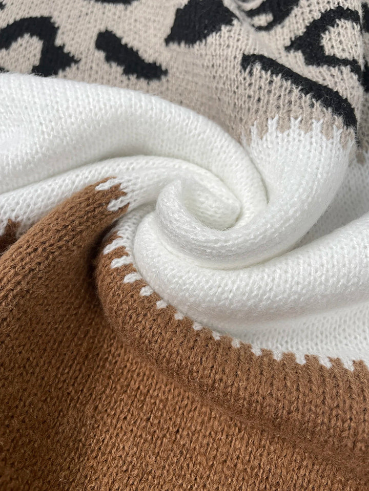 Brigitte™|Pull léopard tendance et confortable