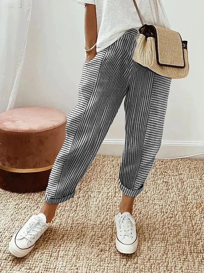 Claire™|Pantalon Rayé