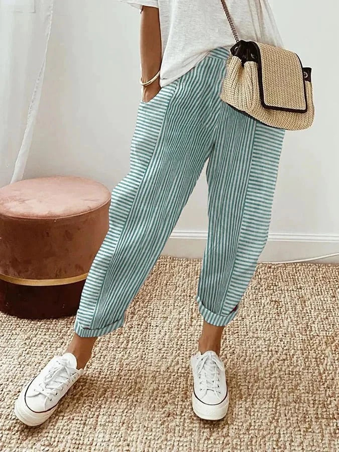 Claire™|Pantalon Rayé