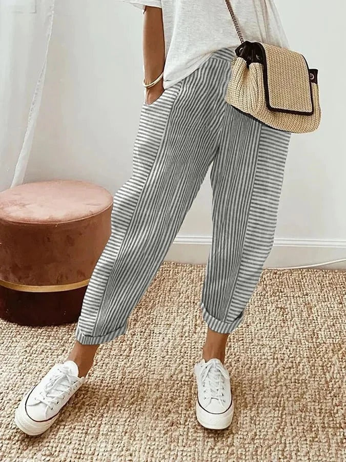 Claire™|Pantalon Rayé