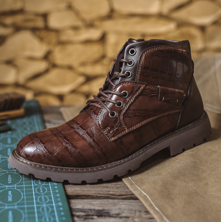 Deston™|Botte en cuir de crocodile