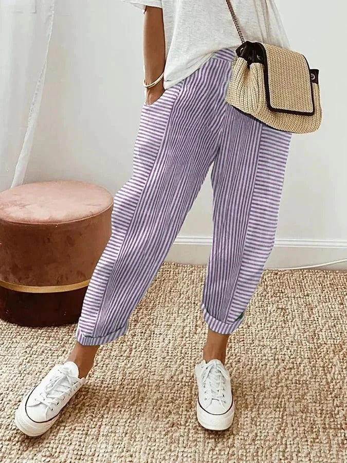 Claire™|Pantalon Rayé