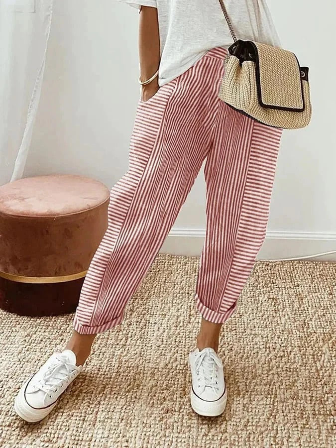 Claire™|Pantalon Rayé